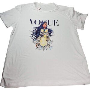 Pocahontas Princess Tee Shirt Graphic Knit Top Blouse Short Sleeve Shirt Women